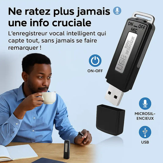 Clé USB Enregistreur ESPION - Dictaphone Numérique