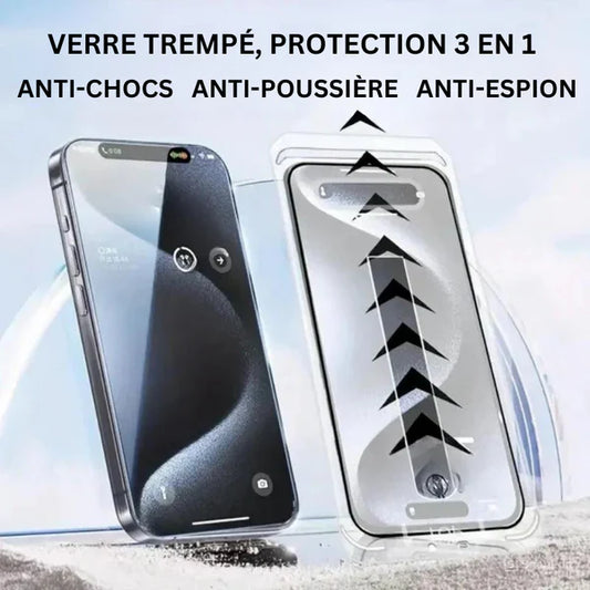 Film Protection Ecran Smartphone (iPhone et Samsung) 3 en 1, Nouvelle génération