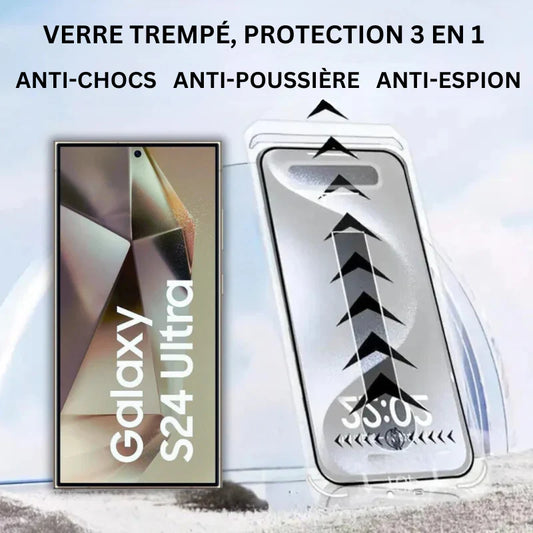 Film Protection Ecran Smartphone (iPhone et Samsung) 3 en 1, Nouvelle génération