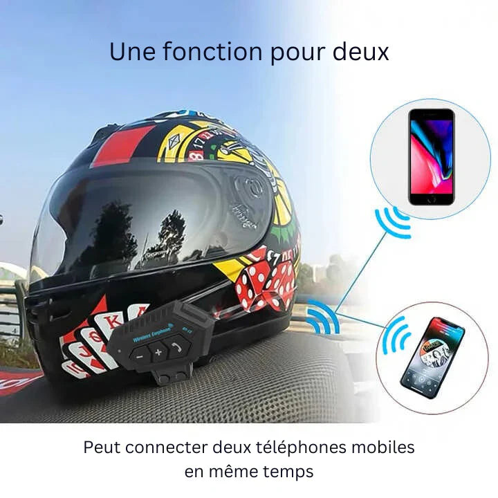 Kit Oreillette Bluetooth Pour Casque de Moto