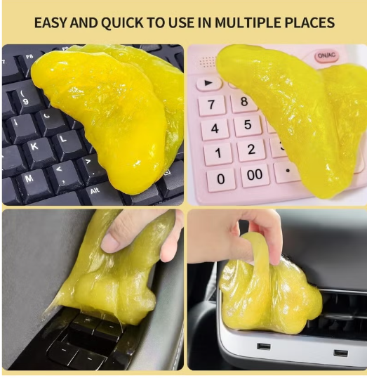 Gel nettoyant voiture Super Clean Slime, doux et réutilisable, jaune