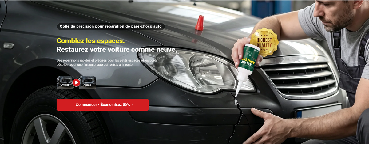 polyvalente pour la réparation des pare-chocs de voiture ( Un acheté = Un offert )