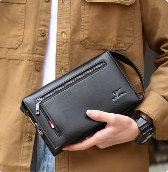 Sac à main en cuir pratique pour hommes