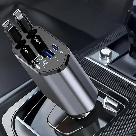 Chargeur Rétractable Rapide 4 en 1  pour voiture