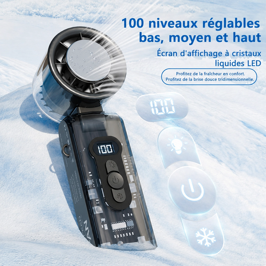 Le Climatiseur Portable 100 Vitesses avec Refroidissement Glacé et lampe torche integre❄️