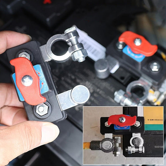 Interrupteur de Déconnexion Batterie Voiture - 12V-24V Compatible, Coque Ignifuge, Urgence et Maintenance ⚡